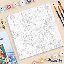 Afbeelding in Gallery-weergave laden, Mini Schilderen op Nummer met Frame - Japanse Kat Prinses