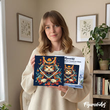 Afbeelding in Gallery-weergave laden, Mini Schilderen op Nummer met Frame - Samurai Kat