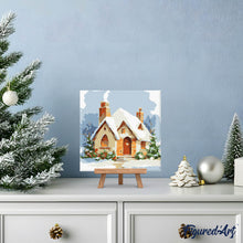 Afbeelding in Gallery-weergave laden, Mini Schilderen op Nummer met Frame - Bakstenen huis in de winter