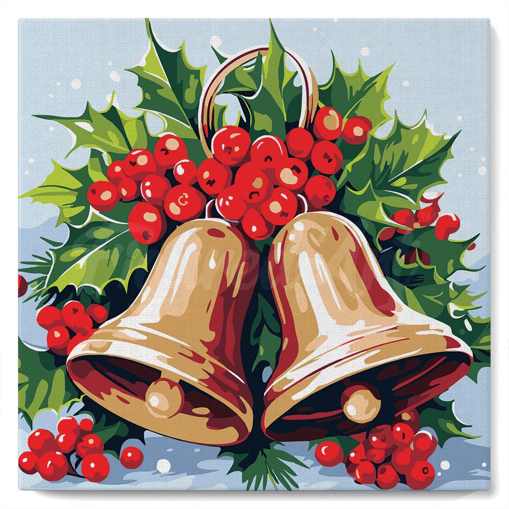 Mini Schilderen op Nummer met Frame - Kerstklokken