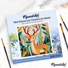 Afbeelding in Gallery-weergave laden, Mini Schilderen op Nummer met Frame - Gouden rendier