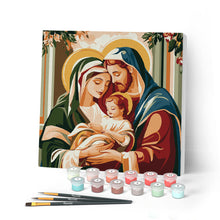 Afbeelding in Gallery-weergave laden, Mini Schilderen op Nummer met Frame - Heilige Familie