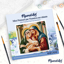 Afbeelding in Gallery-weergave laden, Mini Schilderen op Nummer met Frame - Heilige Familie