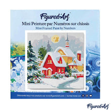 Afbeelding in Gallery-weergave laden, Mini Schilderen op Nummer met Frame - Rood huis in de winter
