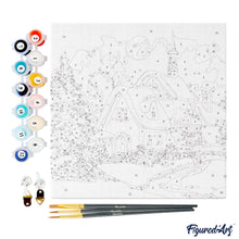 Afbeelding in Gallery-weergave laden, Mini Schilderen op Nummer met Frame - Rood huis in de winter