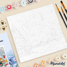 Afbeelding in Gallery-weergave laden, Mini Schilderen op Nummer met Frame - Rood huis in de winter