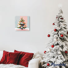 Afbeelding in Gallery-weergave laden, Mini Schilderen op Nummer met Frame - Besneeuwde kerstboom