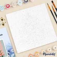 Afbeelding in Gallery-weergave laden, Mini Schilderen op Nummer met Frame - Besneeuwde kerstboom