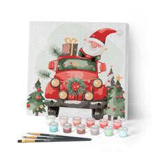 Afbeelding in Gallery-weergave laden, Mini Schilderen op Nummer met Frame - Vrachtwagen van de Kerstman