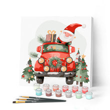 Afbeelding in Gallery-weergave laden, Mini Schilderen op Nummer met Frame - Vrachtwagen van de Kerstman