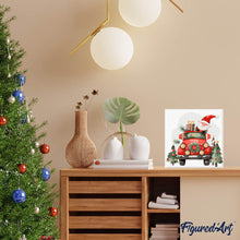 Afbeelding in Gallery-weergave laden, Mini Schilderen op Nummer met Frame - Vrachtwagen van de Kerstman