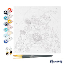 Afbeelding in Gallery-weergave laden, Mini Schilderen op Nummer met Frame - Vrachtwagen van de Kerstman