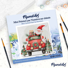 Afbeelding in Gallery-weergave laden, Mini Schilderen op Nummer met Frame - Vrachtwagen van de Kerstman