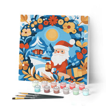 Afbeelding in Gallery-weergave laden, Mini Schilderen op Nummer met Frame - Krans en Kerstman