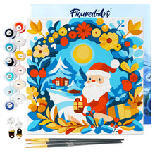 Afbeelding in Gallery-weergave laden, Mini Schilderen op Nummer met Frame - Krans en Kerstman