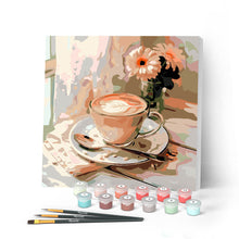 Afbeelding in Gallery-weergave laden, Mini Schilderen op Nummer met Frame - Ochtendkoffie