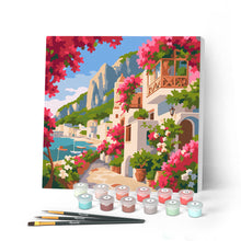 Afbeelding in Gallery-weergave laden, Mini Schilderen op Nummer met Frame - Bloemenlaan van Capri