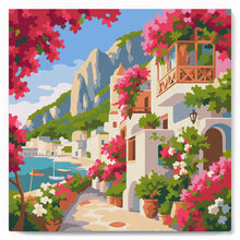 Afbeelding in Gallery-weergave laden, Mini Schilderen op Nummer met Frame - Bloemenlaan van Capri