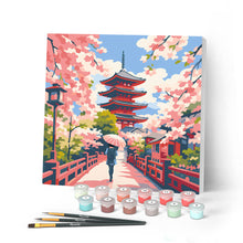Afbeelding in Gallery-weergave laden, Mini Schilderen op Nummer met Frame - Kyoto in Bloei
