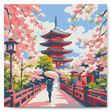 Afbeelding in Gallery-weergave laden, Mini Schilderen op Nummer met Frame - Kyoto in Bloei