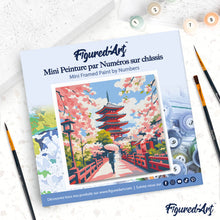 Afbeelding in Gallery-weergave laden, Mini Schilderen op Nummer met Frame - Kyoto in Bloei
