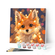 Afbeelding in Gallery-weergave laden, Mini Schilderen op Nummer met Frame - Kleine Vos met Lichtbollen