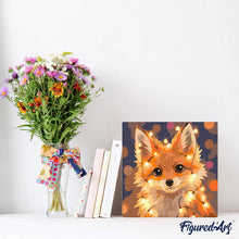 Afbeelding in Gallery-weergave laden, Mini Schilderen op Nummer met Frame - Kleine Vos met Lichtbollen