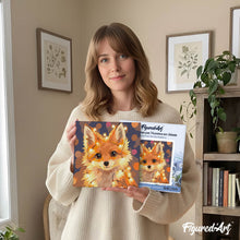 Afbeelding in Gallery-weergave laden, Mini Schilderen op Nummer met Frame - Kleine Vos met Lichtbollen