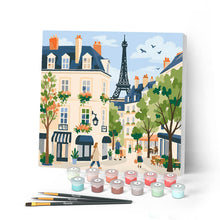 Afbeelding in Gallery-weergave laden, Mini Schilderen op Nummer met Frame - Waterverf Parijse Straat