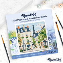 Afbeelding in Gallery-weergave laden, Mini Schilderen op Nummer met Frame - Waterverf Parijse Straat