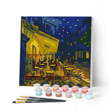 Afbeelding in Gallery-weergave laden, Mini Schilderen op Nummer met Frame - Van Gogh - Café Terras bij Nacht