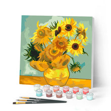 Afbeelding in Gallery-weergave laden, Mini Schilderen op Nummer met Frame - Van Gogh - Zonnebloemen