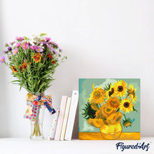 Afbeelding in Gallery-weergave laden, Mini Schilderen op Nummer met Frame - Van Gogh - Zonnebloemen