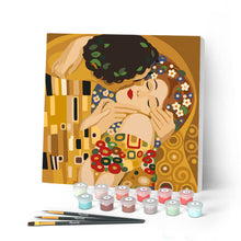 Afbeelding in Gallery-weergave laden, Mini Schilderen op Nummer met Frame - De kus - Klimt