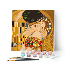 Afbeelding in Gallery-weergave laden, Mini Schilderen op Nummer met Frame - De kus - Klimt