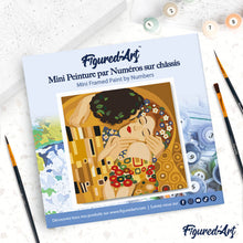 Afbeelding in Gallery-weergave laden, Mini Schilderen op Nummer met Frame - De kus - Klimt