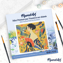 Afbeelding in Gallery-weergave laden, Mini Schilderen op Nummer met Frame - Dame met waaier - Klimt