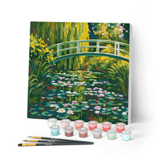 Afbeelding in Gallery-weergave laden, Mini Schilderen op Nummer met Frame - Waterlelies en Japanse brug - Monet