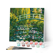 Afbeelding in Gallery-weergave laden, Mini Schilderen op Nummer met Frame - Waterlelies en Japanse brug - Monet