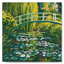 Afbeelding in Gallery-weergave laden, Mini Schilderen op Nummer met Frame - Waterlelies en Japanse brug - Monet