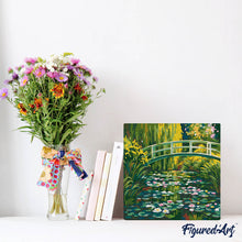 Afbeelding in Gallery-weergave laden, Mini Schilderen op Nummer met Frame - Waterlelies en Japanse brug - Monet