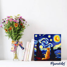 Afbeelding in Gallery-weergave laden, Mini Schilderen op Nummer met Frame - Sterrennacht metgezellen