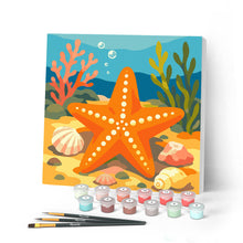 Afbeelding in Gallery-weergave laden, Mini Schilderen op Nummer met Frame - Zeester