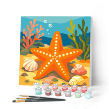 Afbeelding in Gallery-weergave laden, Mini Schilderen op Nummer met Frame - Zeester