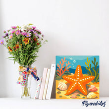 Afbeelding in Gallery-weergave laden, Mini Schilderen op Nummer met Frame - Zeester