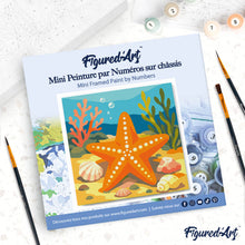 Afbeelding in Gallery-weergave laden, Mini Schilderen op Nummer met Frame - Zeester