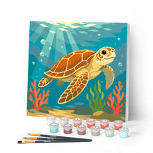 Afbeelding in Gallery-weergave laden, Mini Schilderen op Nummer met Frame - Schildpad