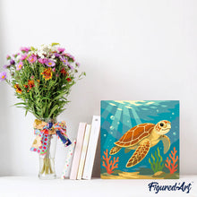 Afbeelding in Gallery-weergave laden, Mini Schilderen op Nummer met Frame - Schildpad