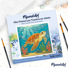 Afbeelding in Gallery-weergave laden, Mini Schilderen op Nummer met Frame - Schildpad