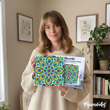 Afbeelding in Gallery-weergave laden, Mini Schilderen op Nummer met Frame - Pauwenmandala